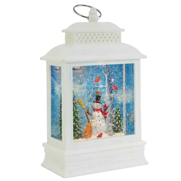 Kurt Adler 10.6-Inch Battery-Operated Led Snowman Water Lantern