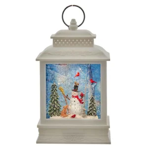 Kurt Adler 10.6-Inch Battery-Operated Led Snowman Water Lantern
