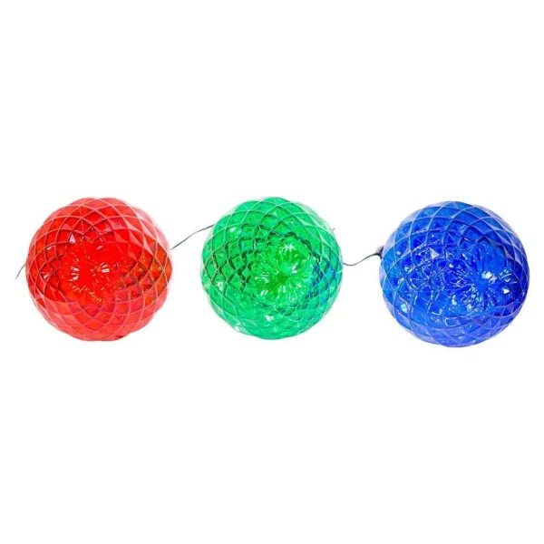 Kurt Adler 27.2-Inch Multi-Color Led Faceted C9 Yard Stakes, 3 Piece Set