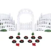 Lemax Village Collection Plastic Arbor & Picket Fences With Decorations, Set Of 20 #04233