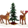 Lemax Village Collection Mr And Mrs Moose, Set Of 3 #32725